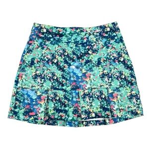 Lady Hagen Golf Skort Womens Size 8 Watercolor Floral Pleated Lined Skirt
